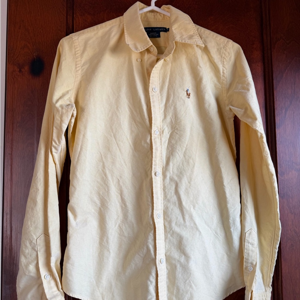 Ralph Lauren Women’s Yellow Button Down Shirt